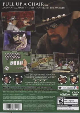 World Series of Poker box cover back